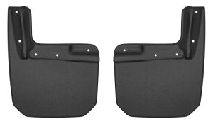 Jeep Wrangler JLU Mud Guards - Front - Husky Liners - Custom-Molded, Paintable Matte Finish - Black - `18-`24